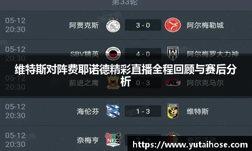 维特斯对阵费耶诺德精彩直播全程回顾与赛后分析